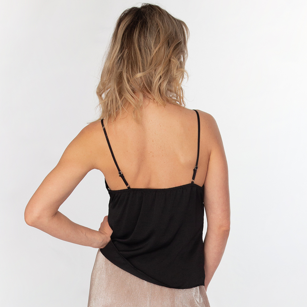 Lace Trim Button Up Cami - Image 3