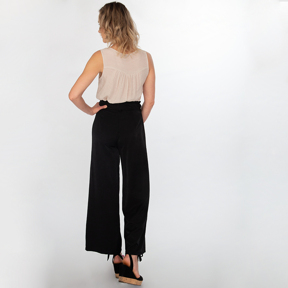 Wide Leg Belted Trousers - Image 4