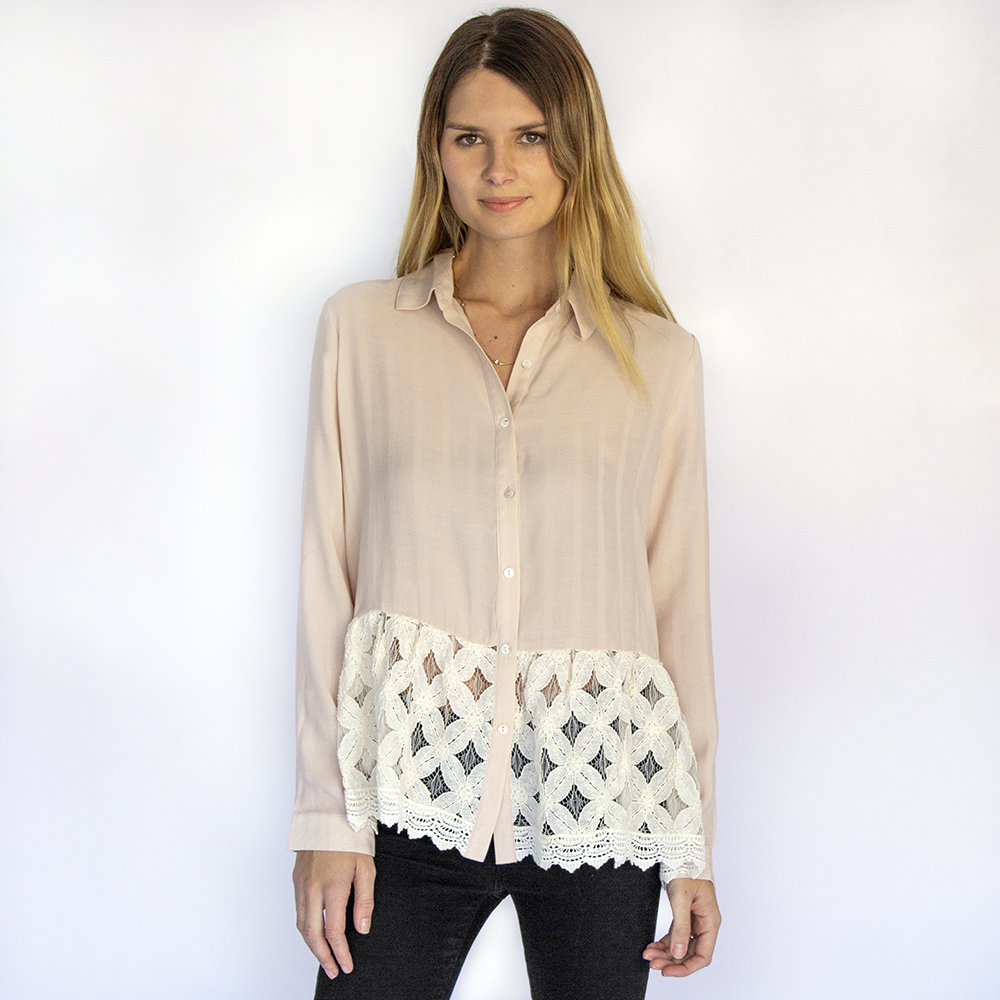 Lace Trim Blouse - Image 3